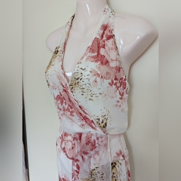 August SILK y2k animal and floral print midi dress 10 - Picture 4 of 15